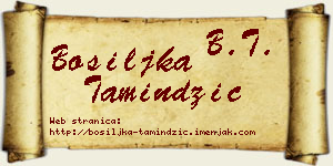 Bosiljka Tamindžić vizit kartica